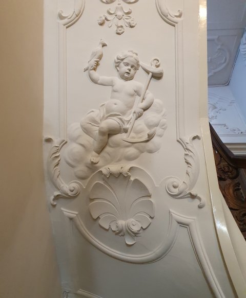 singel amsterdam van logteren stucwerk stucgang kunstwerk conservering restauratie