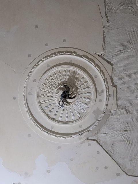 Restauratie lekkage stucwerk ornamenten verf verwijderen riet drager vertinnen raaplaag pleisteren lijsten trekken conservering Lodewijk XIV XVI